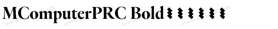 MComputerPRC Bold字体转换